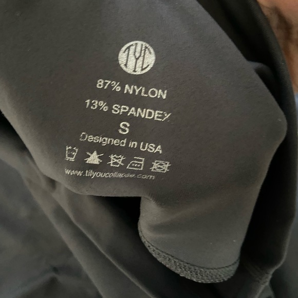 Til You Collapse Gray High Waist Leggings small - Picture 4 of 4